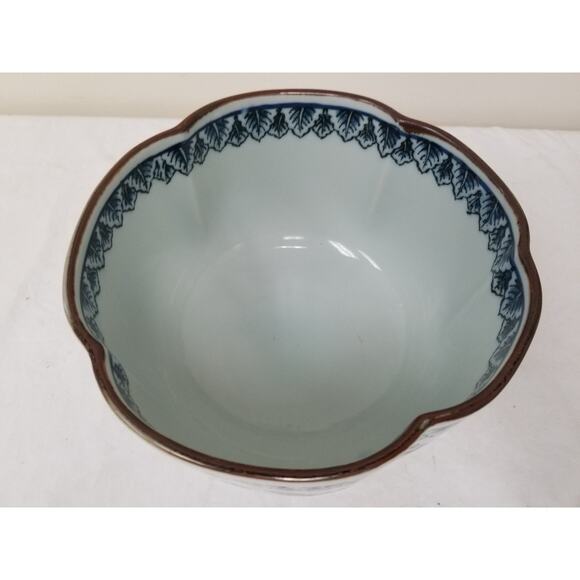 Vintage Toyo “Dover Blue” Floral Porcelain Bowl – 7.5” Made in Japan - Picture 5 of 7